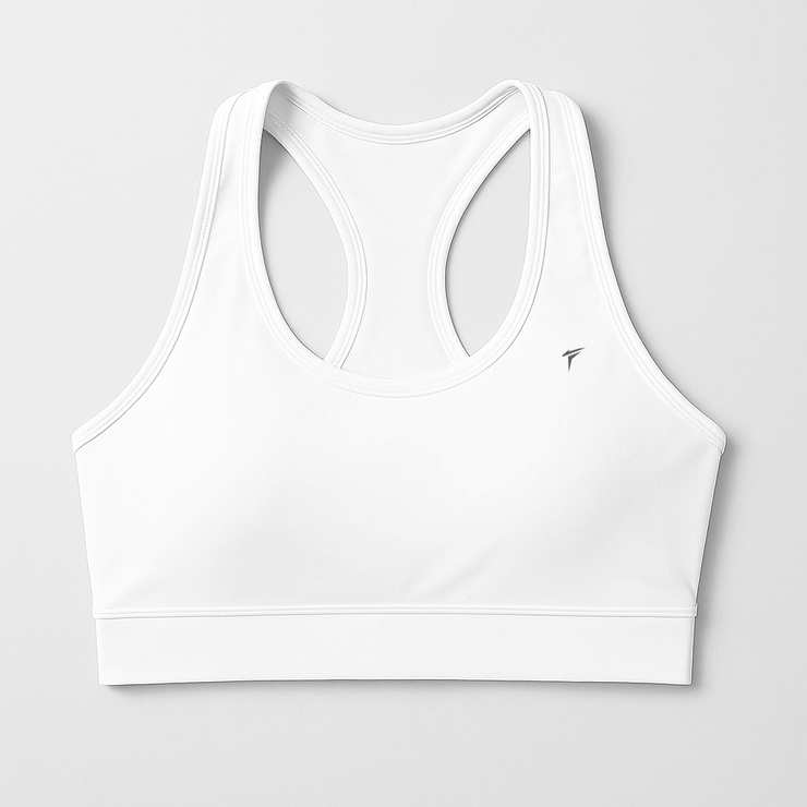Tf-Premium White Padded Sports Bra