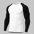 Tf-Premium White/Black Contrast Full Sleeve Falcon Compression Tee