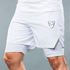 White Micro Premium Compression Shorts With Reflectors
