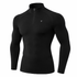 Full Sleeve Black Zipper Compression Tee