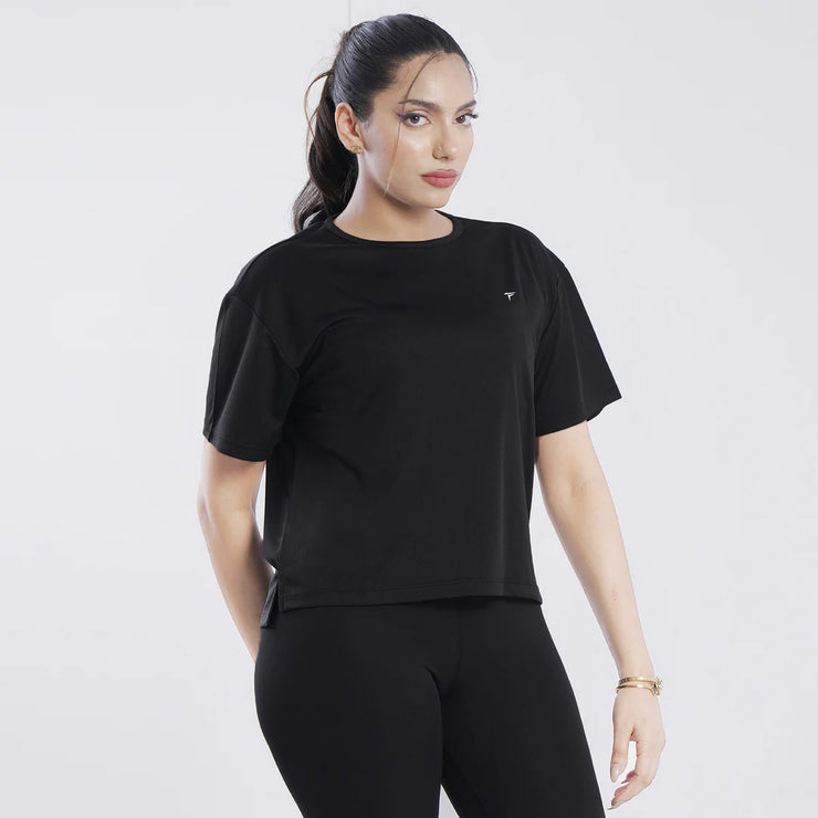 Tf-Black Oversize Women Tee