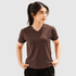Tf-Premium Brown Women V-Neck Prime Tee