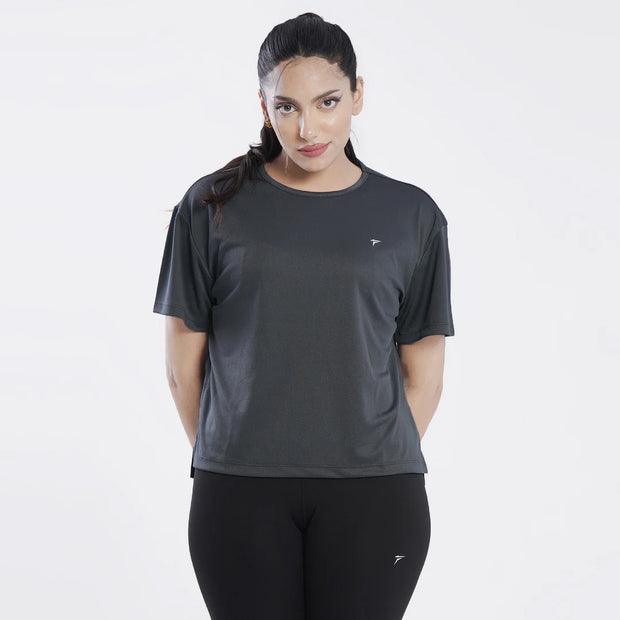 Tf-Grey Oversize Women Tee
