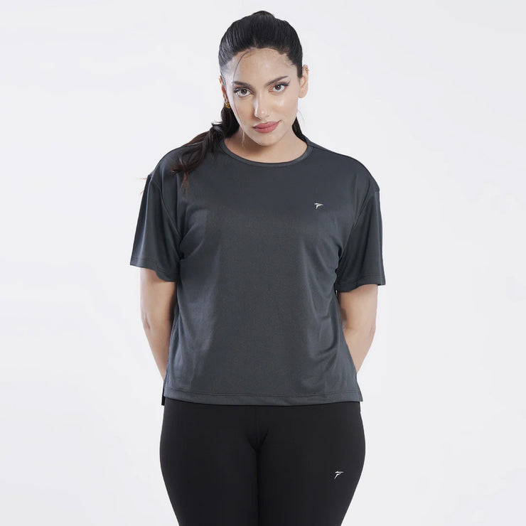 Tf-Grey Oversize Women Tee