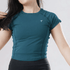Tf-Forest Green Signature Series Cap Sleeve Fitted Top