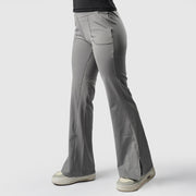 Tf-Premium Grey High Waisted Flare Cut Leggings