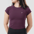 Tf-Purple Signature Series Cap Sleeve Fitted Top