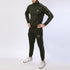 Olive Green Double Piping Poly Fleece Tracksuit
