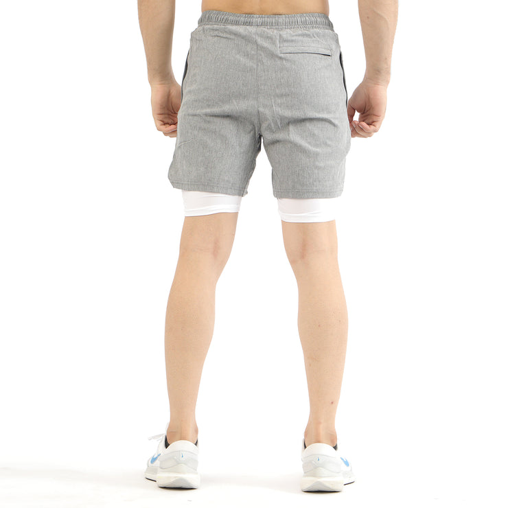 Tf-Grey Melange Micro Premium Compression Shorts