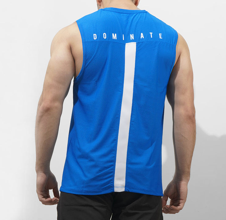 Tf-Royal Blue Premium Mesh Sleeveless Top