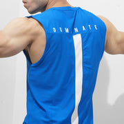 Tf-Royal Blue Premium Mesh Sleeveless Top