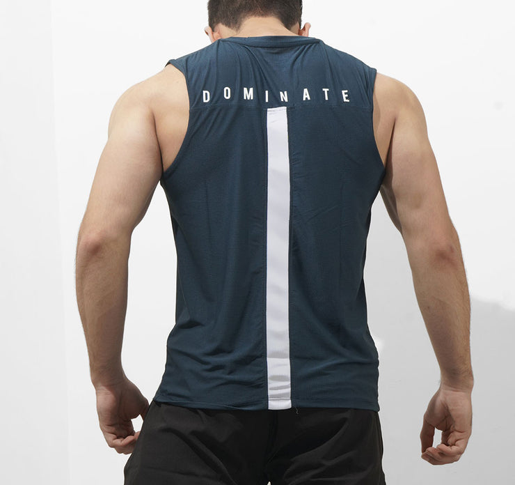 Tf-Galaxy Blue Premium Mesh Sleeveless Top
