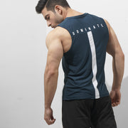 Tf-Galaxy Blue Premium Mesh Sleeveless Top