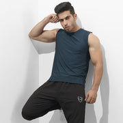 Tf-Galaxy Blue Premium Mesh Sleeveless Top