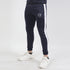 Navy Poly Fleece Premium Bottoms With White Stripes
