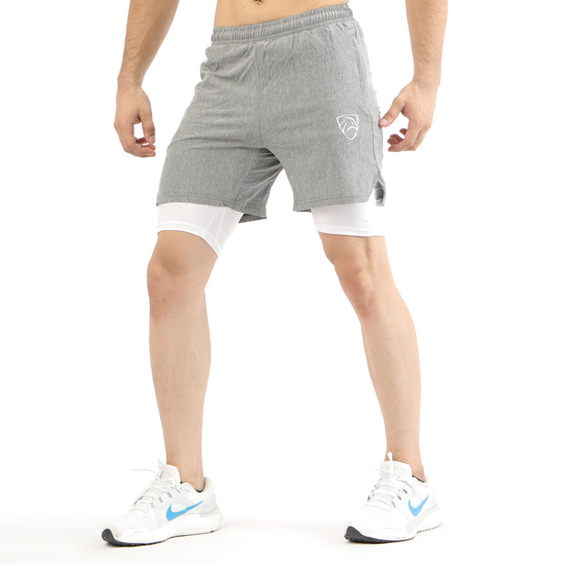 Tf-Grey Melange Micro Premium Compression Shorts
