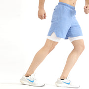 Tf-Blue Melange Micro Premium Compression Shorts
