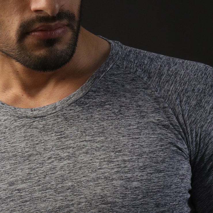 Quick Dry Grey Textured Tee