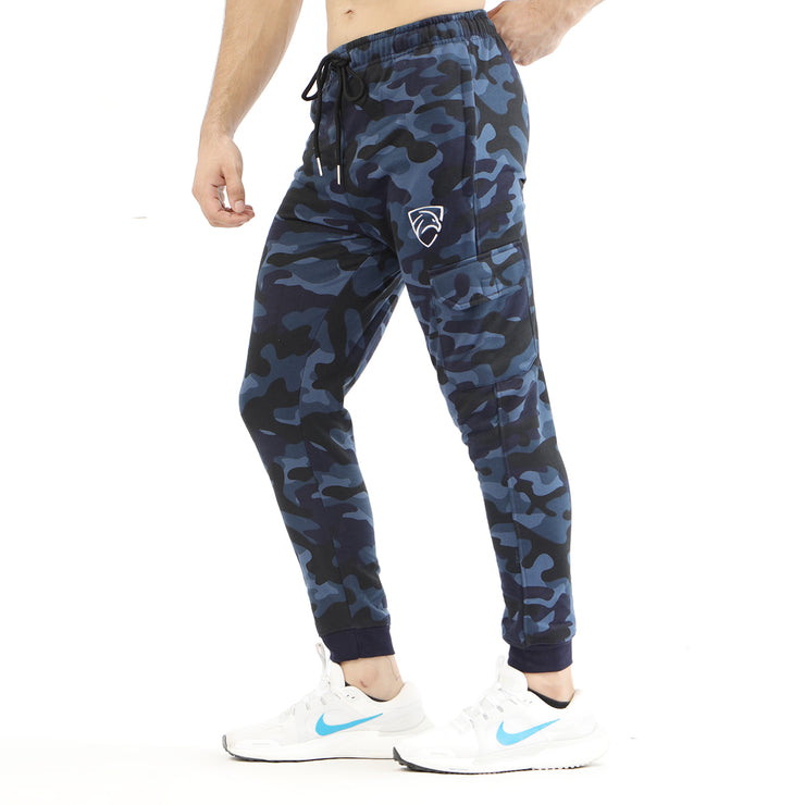 Tf-Blue Camouflage Cargo Fleece Bottoms