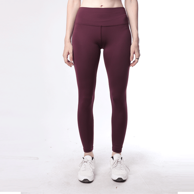 Maroon High Waisted Women Premium Leggings - TeeFit Fashion