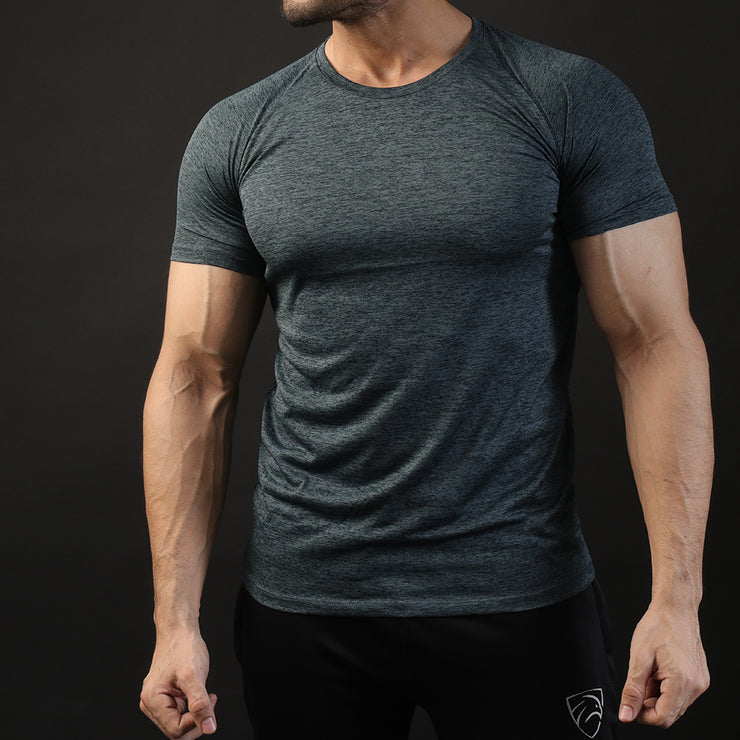 Quick Dry Charcoal Textured Tee