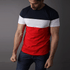 Navy, White And Red Big Panel Tee - TeeFit Fashion