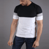 Black White Tee With Grey Arm Panel - TeeFit Fashion