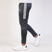 Charcoal Three Stripes Hawk Series Bottoms With Piping