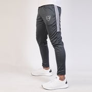 Charcoal Three Stripes Hawk Series Bottoms With Piping