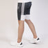 Three Stripes Quick Dry Charcoal Shorts With White Back Panel