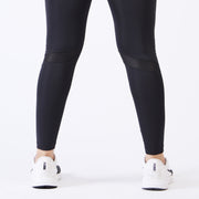 Black Premium Leggings With Mesh Bottom Panel