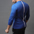 Royal Blue Full Sleeve Performance Tee With White Back Panel