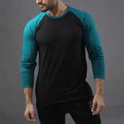 Black & Sea Green Raglan Tee