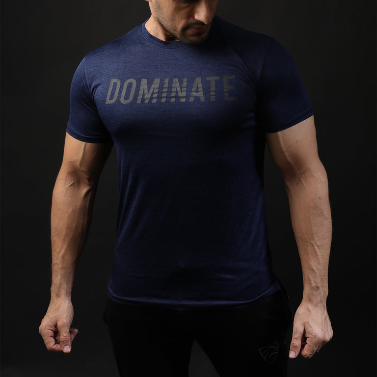 Navy Dominate Textured Tee