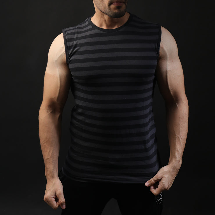 Dark Striper Sleeveless Top