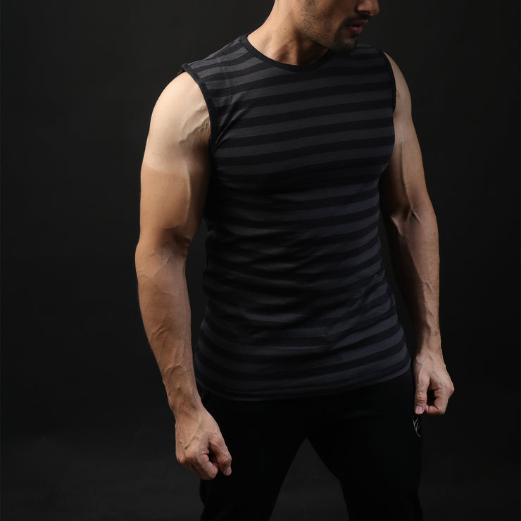 Dark Striper Sleeveless Top