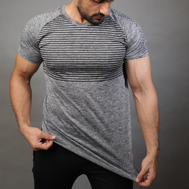 Quick Dry Grey Textured Assassin Tee