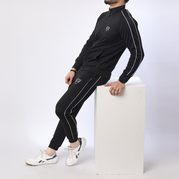 Black Double Piping Tracksuits