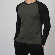 Olive & Black Raglan Tee