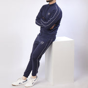 Navy Double Piping PolyFleece Tracksuits