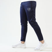 Navy Interlock Bottoms With Front Logo And Calf Printing