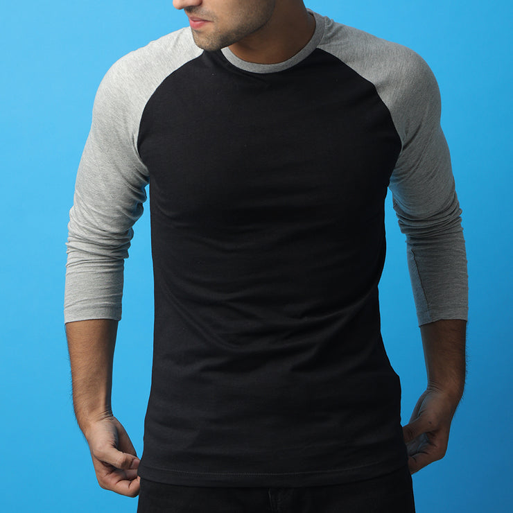 Black & Grey Raglan Tee
