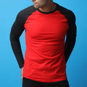 Red & Black Raglan Tee