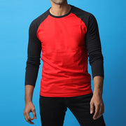 Red & Black Raglan Tee