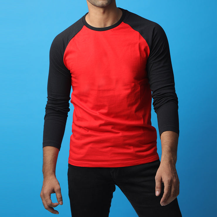Red & Black Raglan Tee