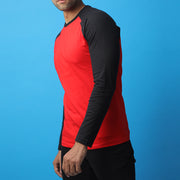 Red & Black Raglan Tee