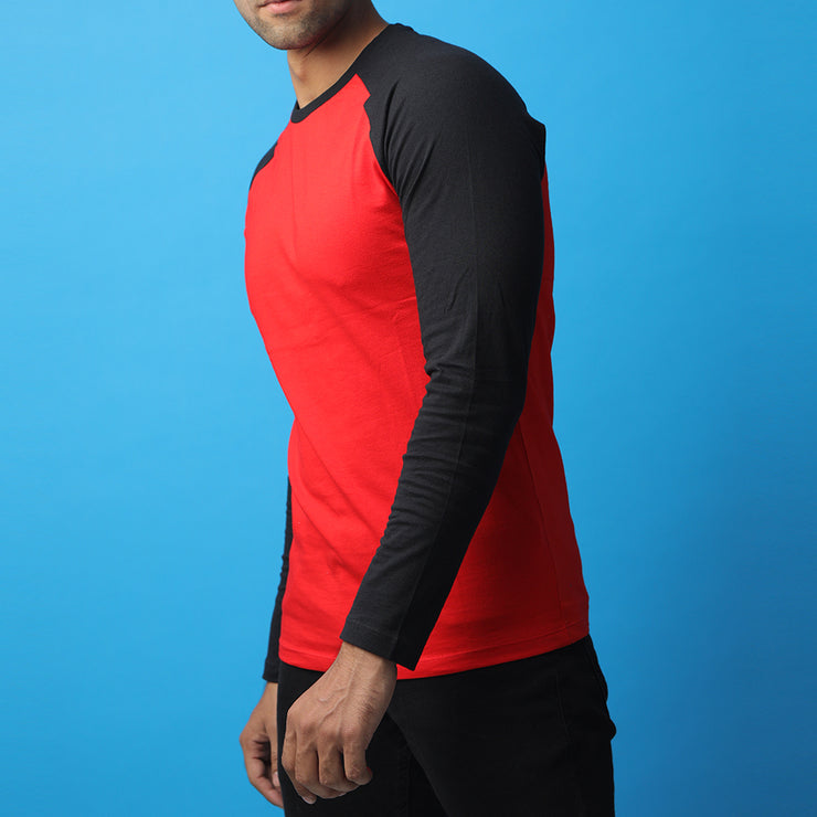 Red & Black Raglan Tee