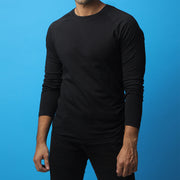 Black Long Sleeve Raglan Tee