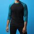 Black & Sea Green Raglan Tee