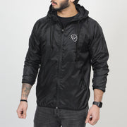 All Black Wind Crusher Zipper Hood